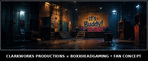 Abandoned Buddy television studio horror game concept
