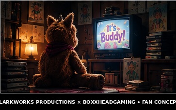 Buddy sitting alone watching an old television episode